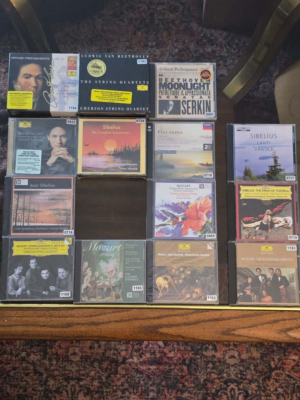 Beethoven Sibelius Mozart 15 CD Lot Emerson Quartet DG Most Sealed New